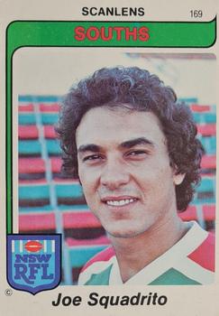1980 Scanlens #169 Joe Squadrito Front